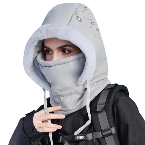 Unisex Winter Balaclava Fleece Hoodie Face Mask Ski Snow Hat Waterproof main image 8